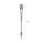 Aisens Adaptador de Audio Jack 3,5 mm Macho (4 Pines) a 2x Jack 3,5 mm Hembra (3 Pines), 25cm, Gris